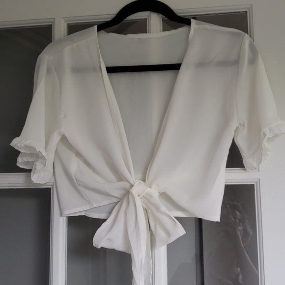 White tie top - Picture 1 of 2